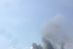 Słup dymu nad Warszawą