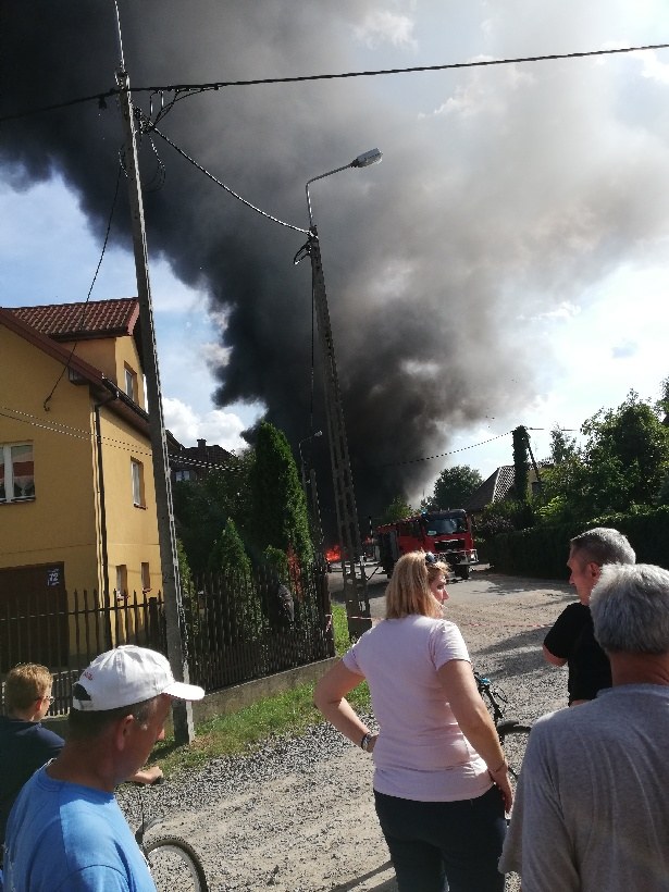 Słup dymu widać było z kilku kilometrów /Gorąca Linia RMF FM /Gorąca Linia RMF FM