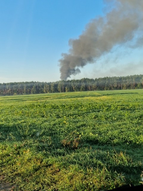Słup dymu widać z odległości kilku kilometrów /Gorąca Linia RMF FM