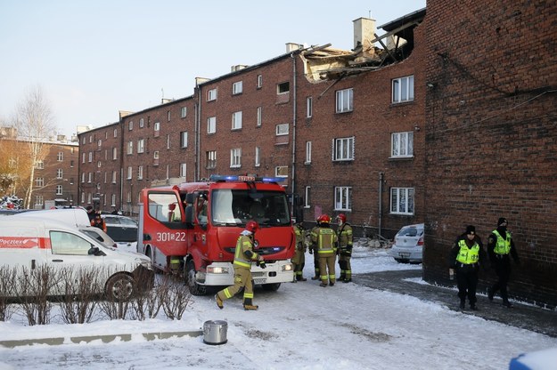 Służby na miejscu eksplozji /Zbigniew Meissner /PAP