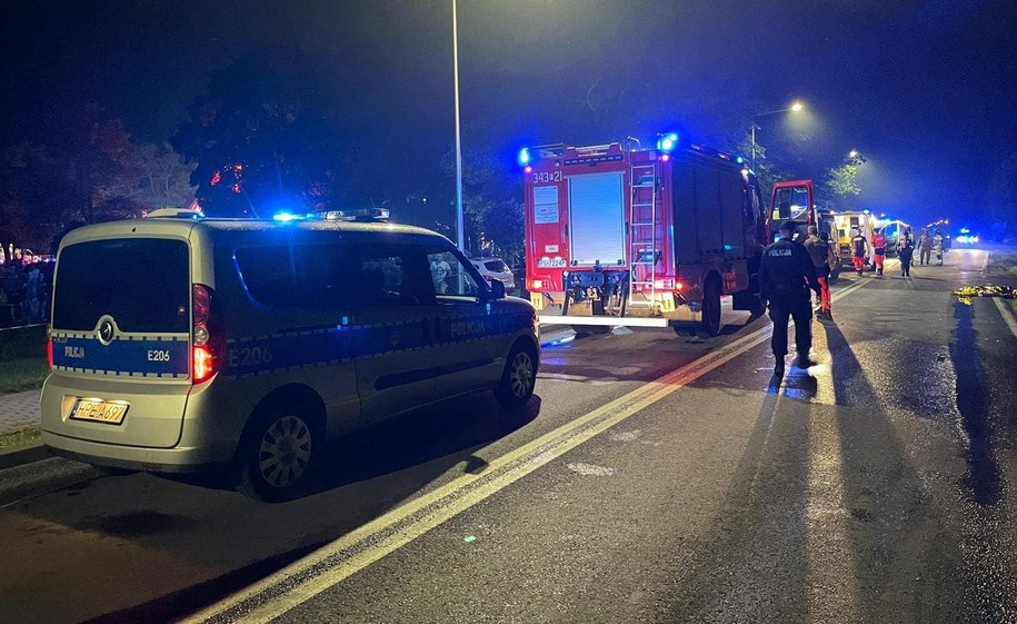 Służby na miejscu tragicznego wypadku w Kargowej /KMP Zielona Góra /Policja