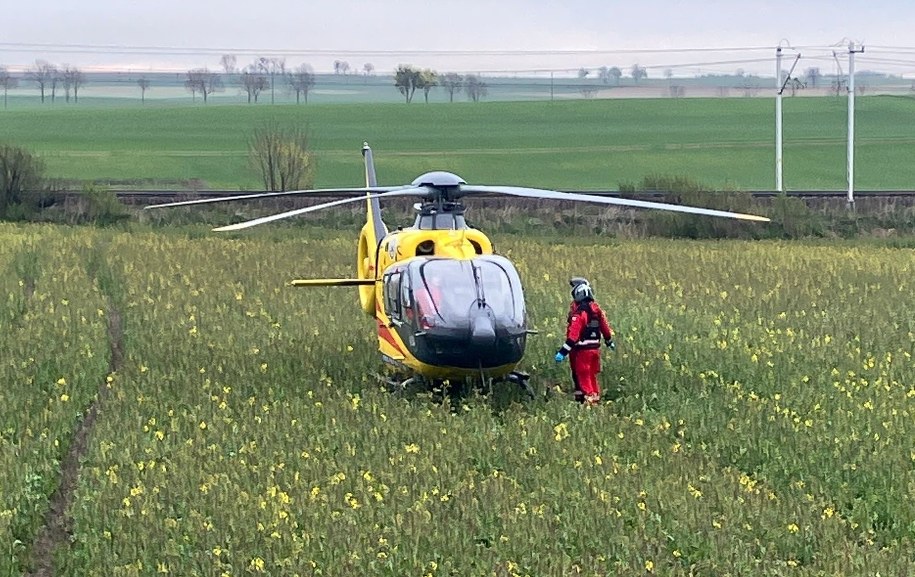 Służby na miejscu wypadku w Wielgłowach /PSP Tczew /