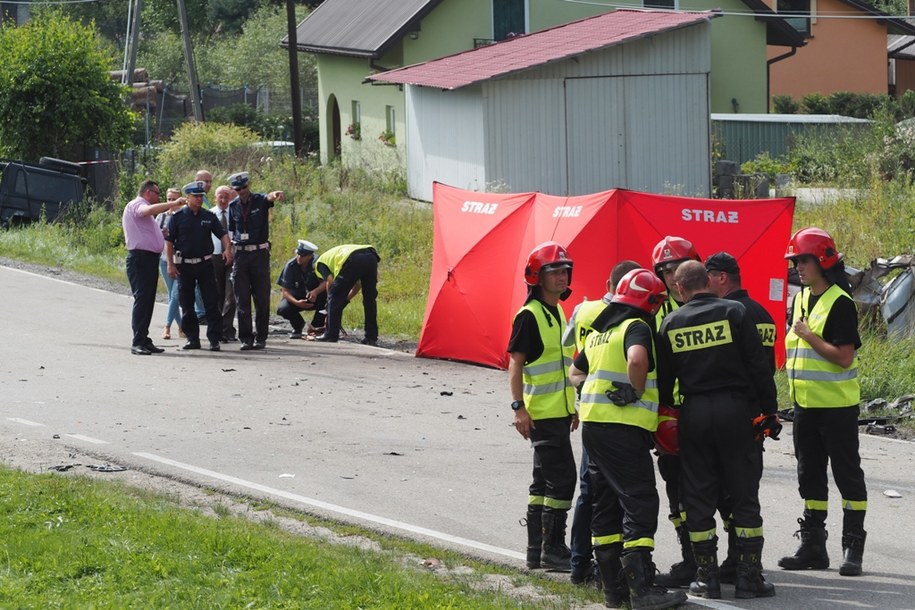 Służby na miejscu wypadku /Rafał Gajewski/Sądeczanin /