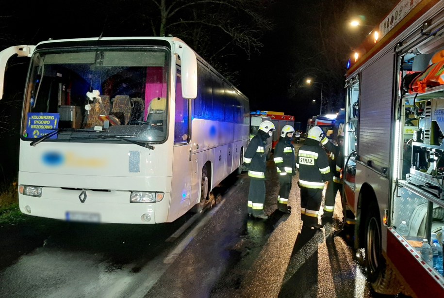 Służby na miejscu wypadku / 	Marcin Bielecki    /PAP