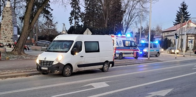 Służby na miejscu wypadku /KPP Ryki /Policja