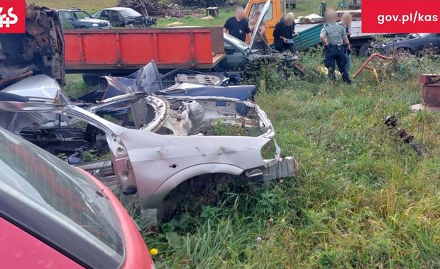 Służby odkryły nielegalne składowisko samochodów. Zdemontowane części palono