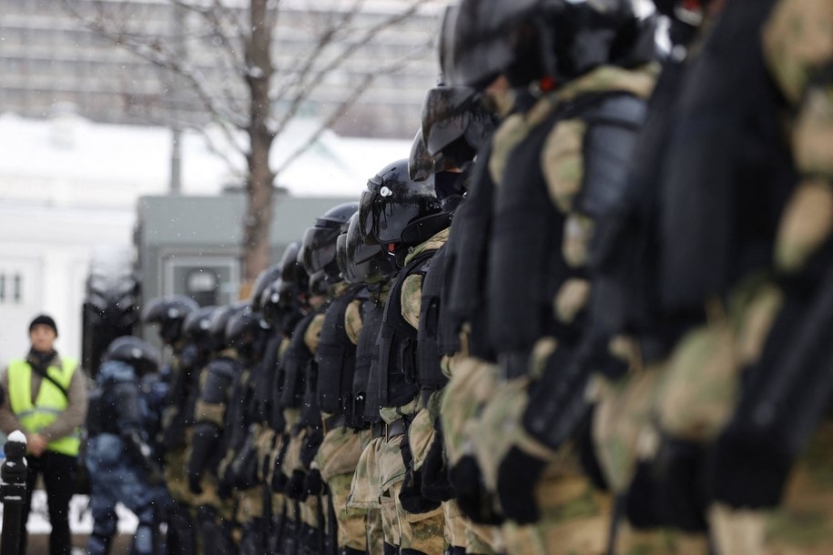 Służby zabezpieczające protest w Moskwie /	AA/ABACA /PAP/Abaca