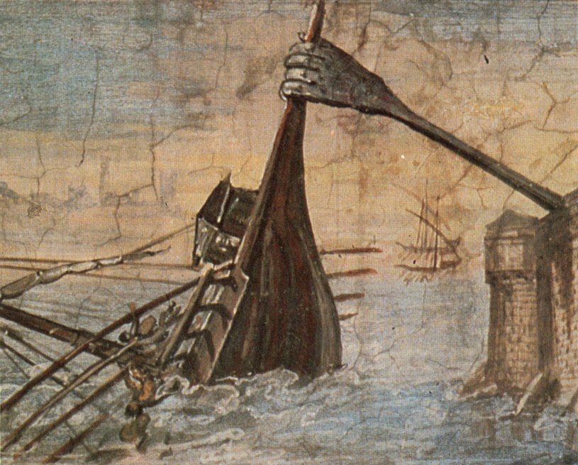 Słynny Hak Archimedesa zatapiający rzymski okręt /Wikipedia.org /materiały prasowe