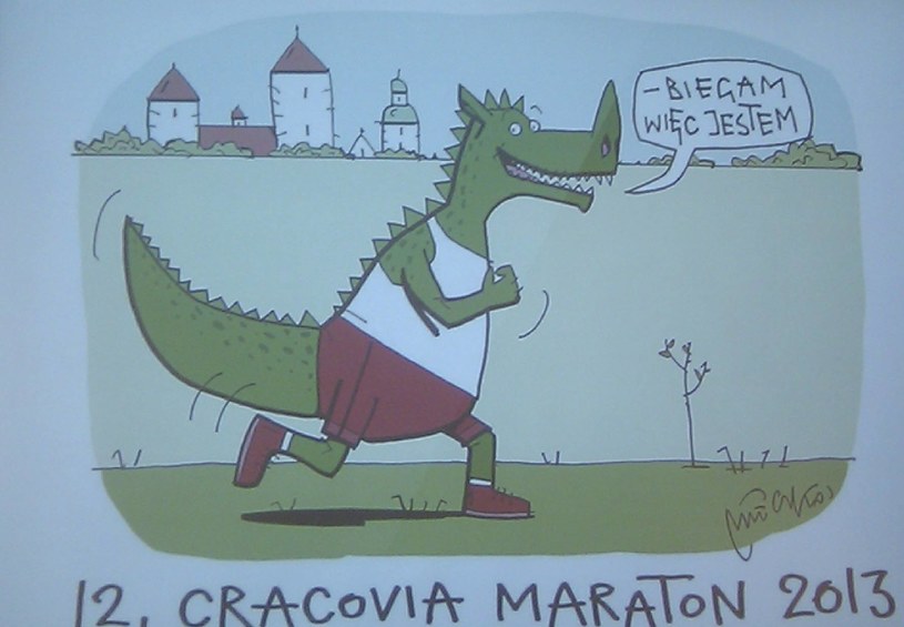 Słynny rysownik Andrzej Mleczko przygotował specjalne dzieło na tegoroczny Cracovia Maraton. /INTERIA.PL