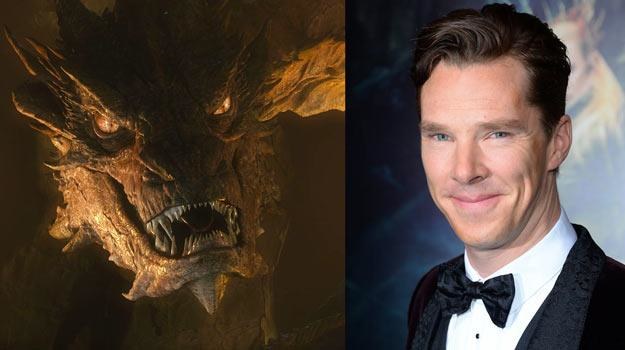 Smaug i Benedict Cumberbatch: Znajdź różnice... - fot. mat. dystrybutora /  Mark Davis /Getty Images