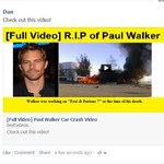 Śmierć Paula Walkera wykorzystana przez oszustów na Facebooku 
