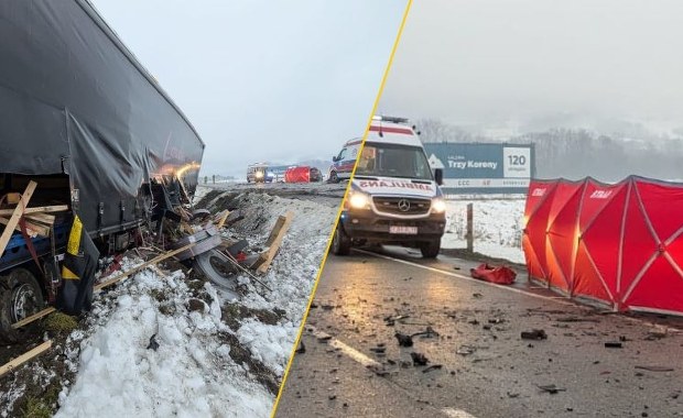 Śmiertelne zderzenie z tirem. Tragiczny poranek w Małopolsce