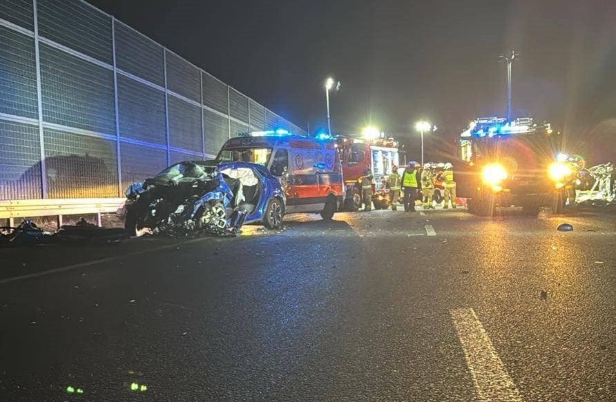 Śmiertelny wypadek na A2 /Policja Żyrardów /