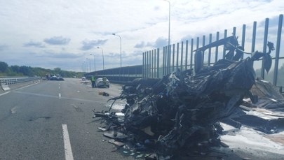 Śmiertelny wypadek na autostradzie A4. Lądował śmigłowiec LPR
