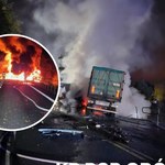 ​Śmiertelny wypadek na dk 50. Ciężarówki stanęły w płomieniach
