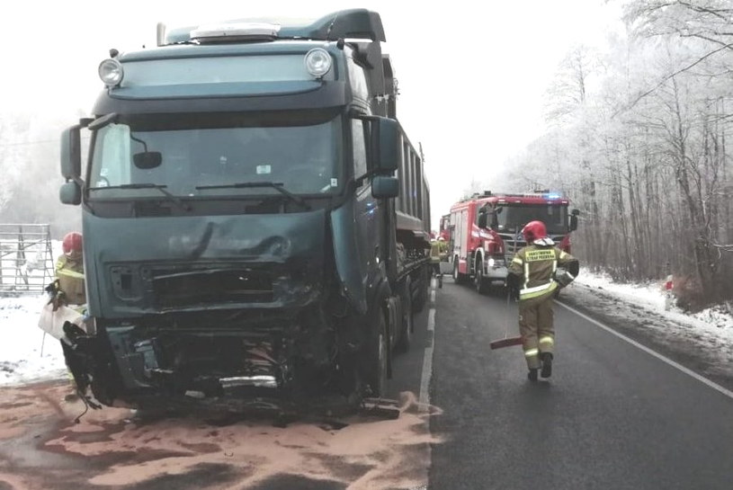 Śmiertelny wypadek na K-74 w miejscowości Wielopole /Policja