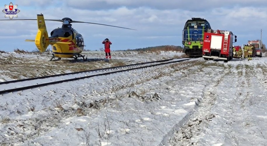 Śmiertelny wypadek na przejeździe kolejowym w Wincentowie (zdj. KPP Krasnystaw) /Policja