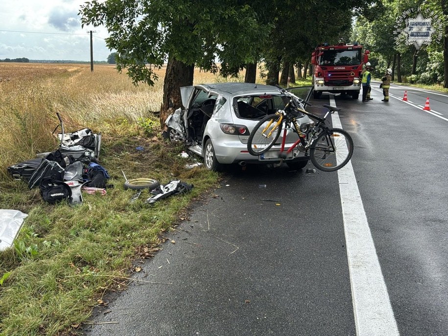 Śmiertelny wypadek w Kłobucku, fot. Policja Kłobuck /