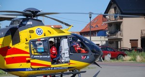 Śmigłowce LPR w akcji po eksplozji w warsztacie