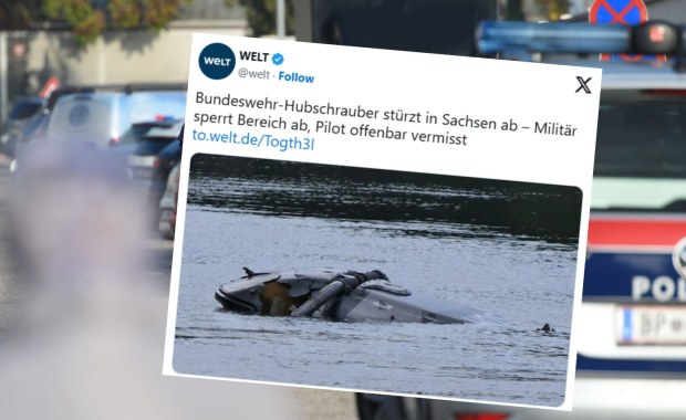 Śmigłowiec Bundeswehry rozbił się pod Lipskiem. Media: Trzy osoby zginęły 