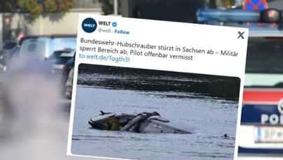 Śmigłowiec Bundeswehry rozbił się pod Lipskiem. Media: Trzy osoby zginęły 