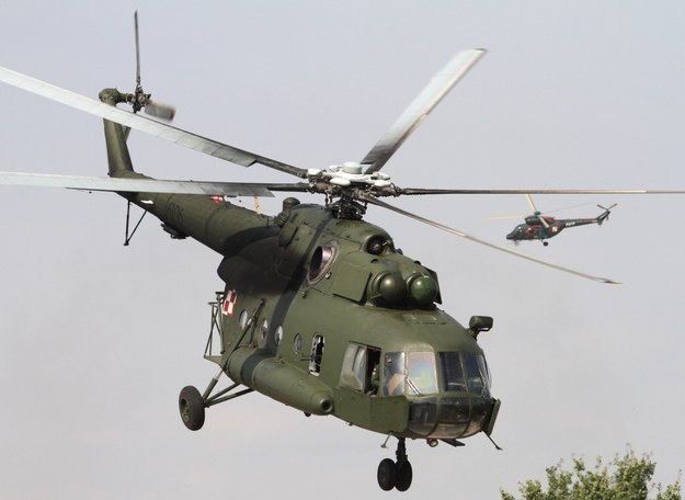 Śmigłowiec Mi-17 podczas pokazu ewakuacji  w Kielcach /Piotr Polak /PAP
