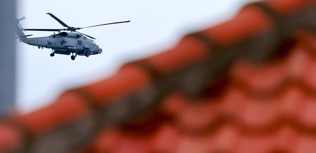 Helicopter over the Danish island of Bornholm / HANNIBAL HANSCHKE / PAP / EPA