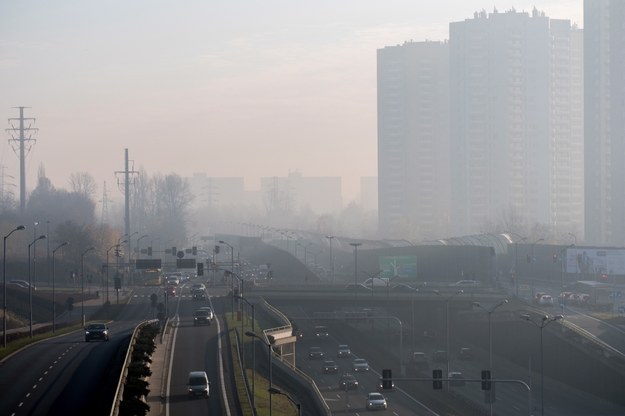 Smog w Katowicach /Andrzej Grygiel /PAP