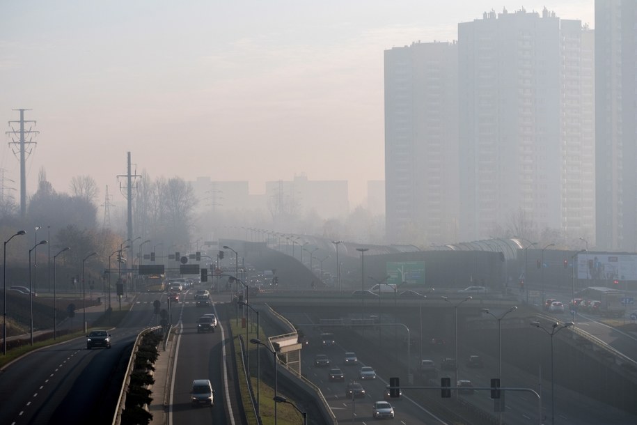 Smog w Katowicach /Andrzej Grygiel /PAP