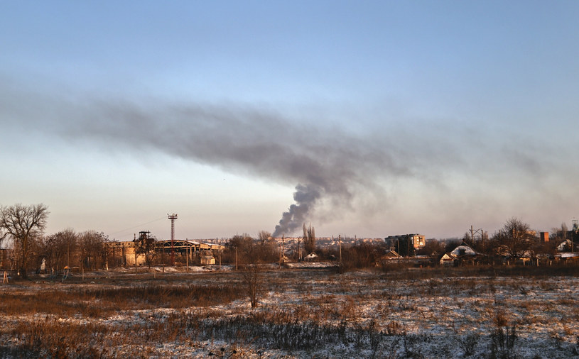 Smuga dymu nad Sołedarem /AP Photo/Roman Chop) /East News