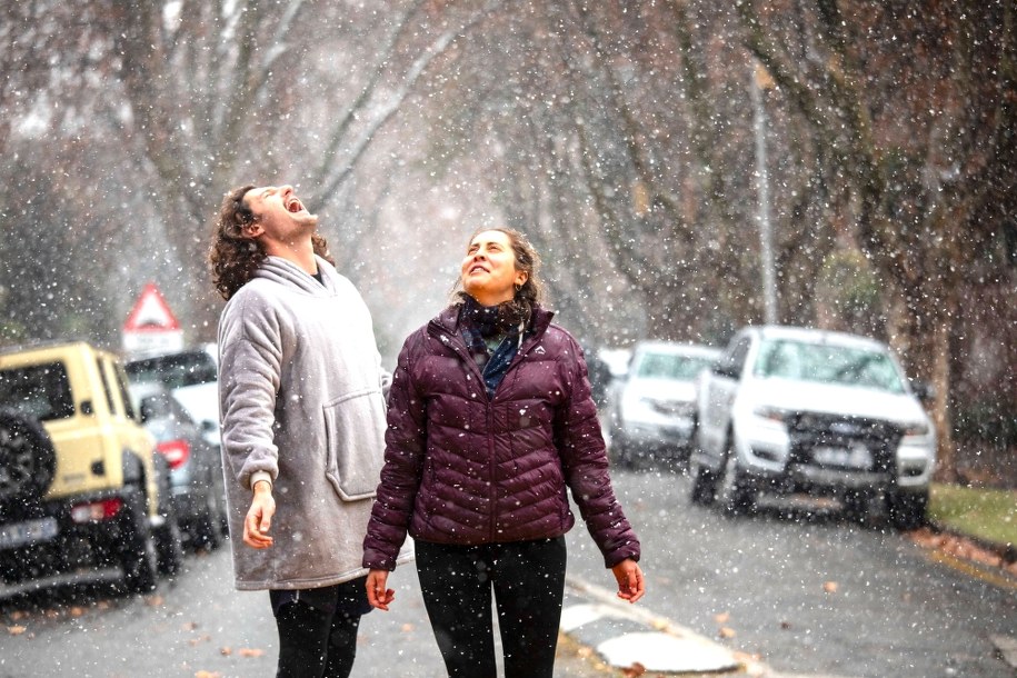 Śnieg w Johannesburgu /Kim Ludbrook  /PAP/EPA