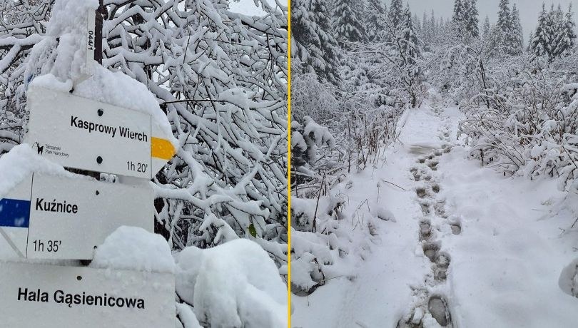 Śnieg w Tatrach. Zdj. dzięki uprzejmości Tatrzańskiego Parku Narodowego /Bogusława Filar, TPN /