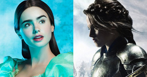 Śnieżka w sukni (Lily Collins) czy w zbroi (Kristen Stewart)? /materiały prasowe