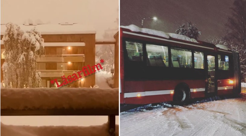 Śnieżna burza zaskoczyła sztokholmczyków. Doszło do wypadków /Instagram/sthlmnews /materiał zewnętrzny