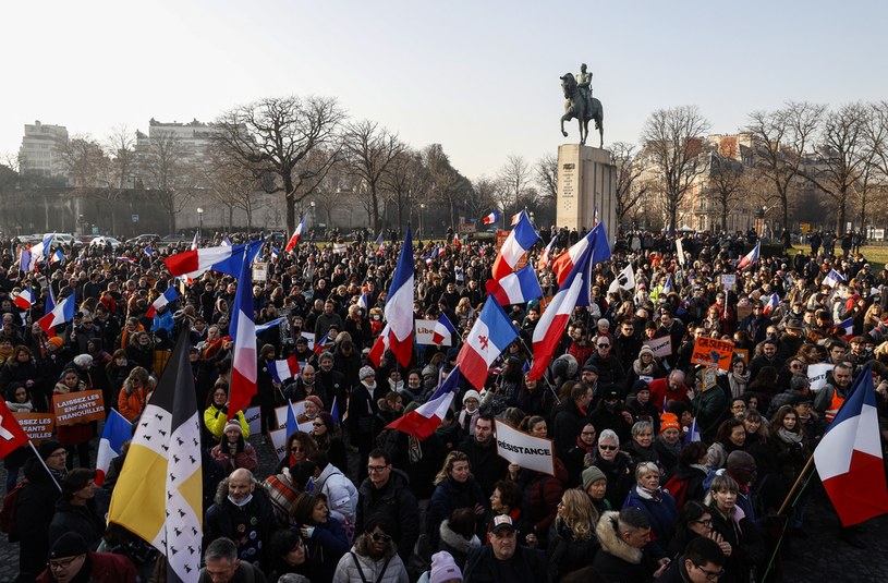 Sobotnie protesty w Paryżu /AFP