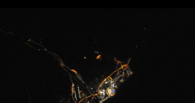 Soczi widziana nocą z ISS /NASA