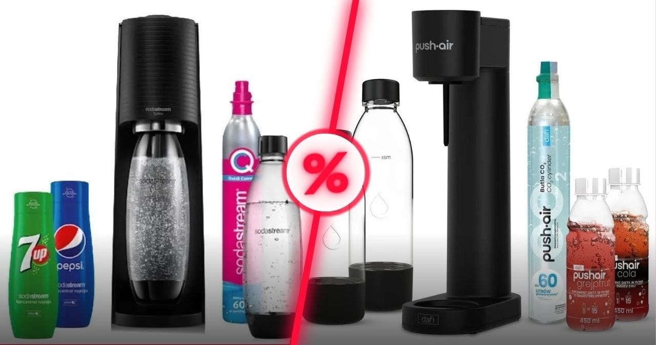 SodaStream i Pushair: saturatory, syropy i butelki w niskich cenach w znanej sieci /Carrefour Polska /INTERIA.PL