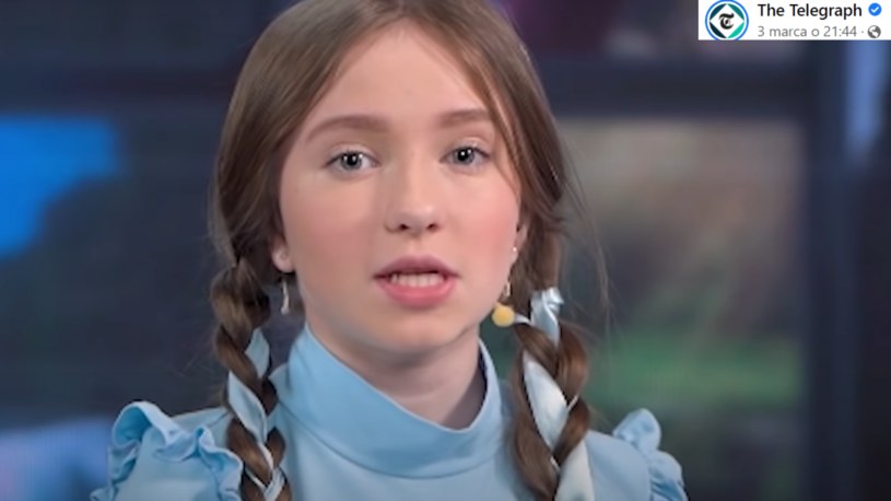 Sofia Khomenko to 12-letnia twarz propagandy /@TheTalegraph /Facebook
