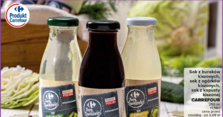 Soki z kiszonych warzyw w Carrefour /Carrefour Polska /INTERIA.PL
