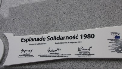 „Solidarność” uhonorowana esplanadą w Brukseli