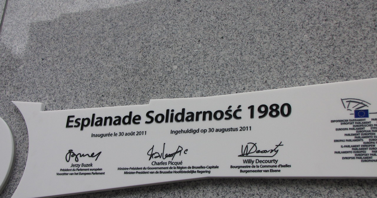 „Solidarność” uhonorowana esplanadą w Brukseli