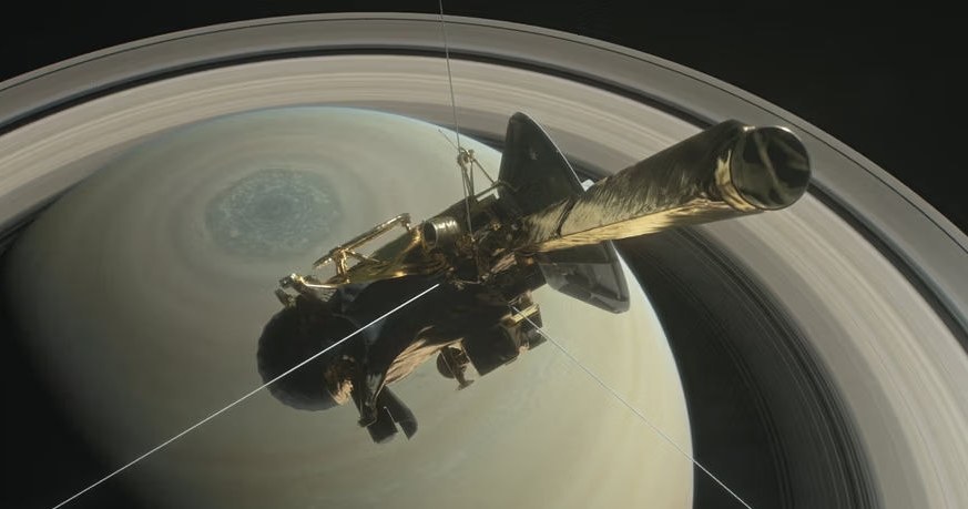 Sonda Cassini, która badała Saturna przez wiele lat. /NASA/JPL-Caltech /materiały prasowe