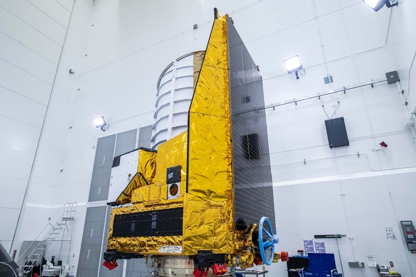 Sonda Euclid mierzy 4,7 metry wysokości oraz 3,7 metry średnicy /SpaceX /domena publiczna
