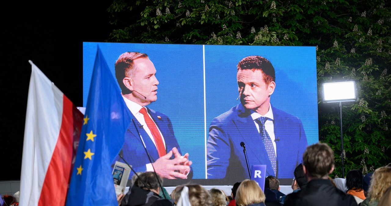 Sondaż prezydencki. Trzaskowskiego i Nawrockiego dzieli 0,8 pkt. proc. / Aleksander Kalka/NurPhoto  /AFP