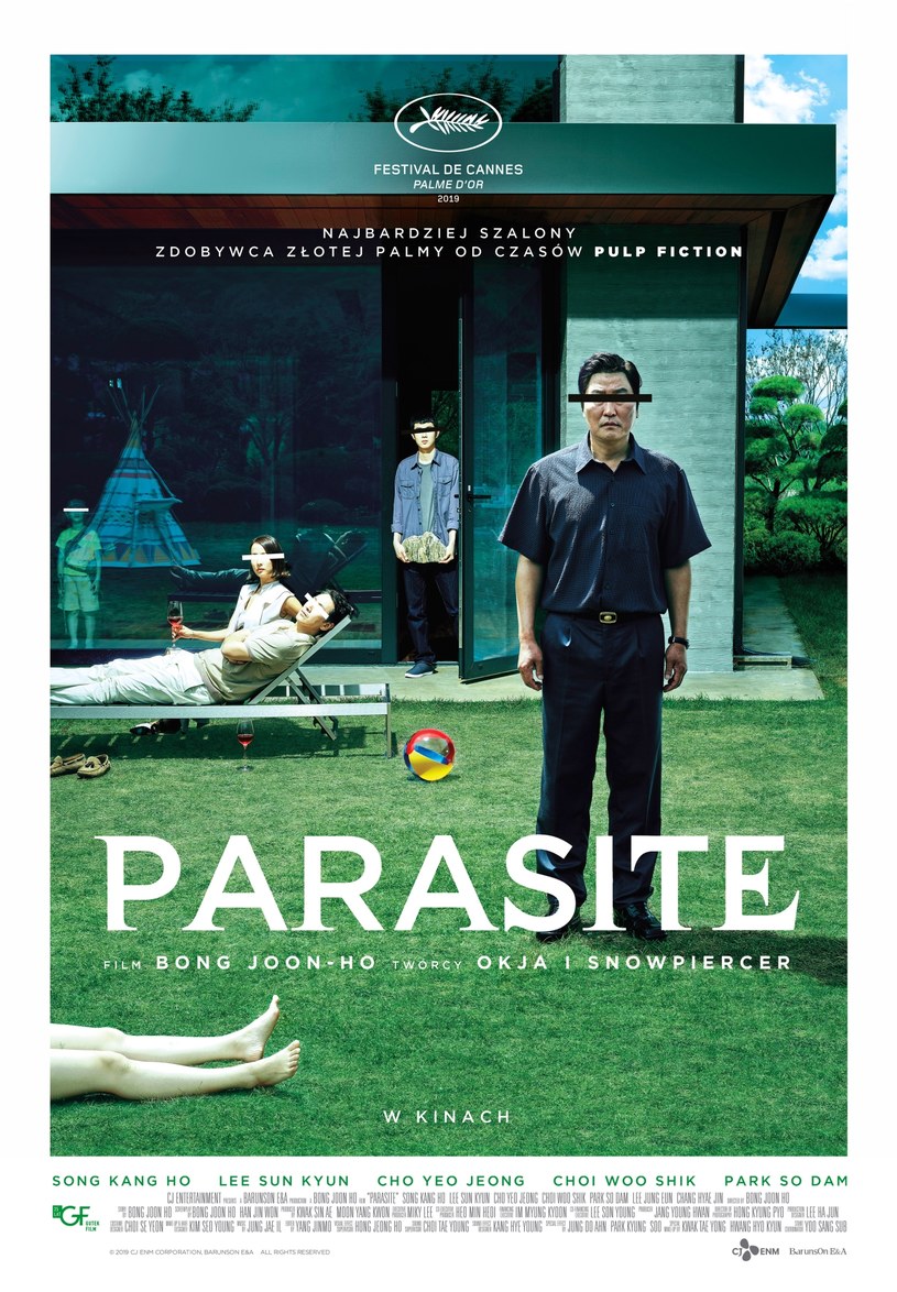 Song Kang-ho na plakacie filmu "Parasite" /materiały dystrybutora