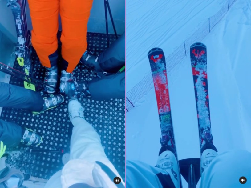 Sonia Bohosiewicz na nartach z byłym mężem /@soniabohosiewicz /Instagram
