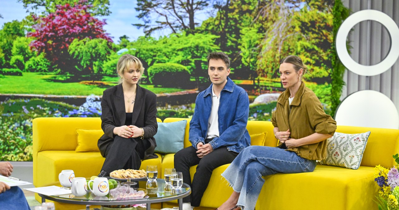 Sonia Szyc, Kacper Zembrzucki i Magdalena Boczarska w programie "halo tu polsat" / Jacek Kurnikowski /AKPA