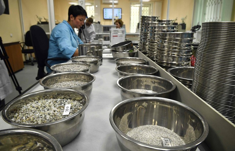 Sortownia diamentów firmy Alrosa w mieście Mirny w Jakucji /AFP