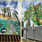 murale Sowy, wiewiórki i staw z rybami. Nowe murale w centrum Szczecina