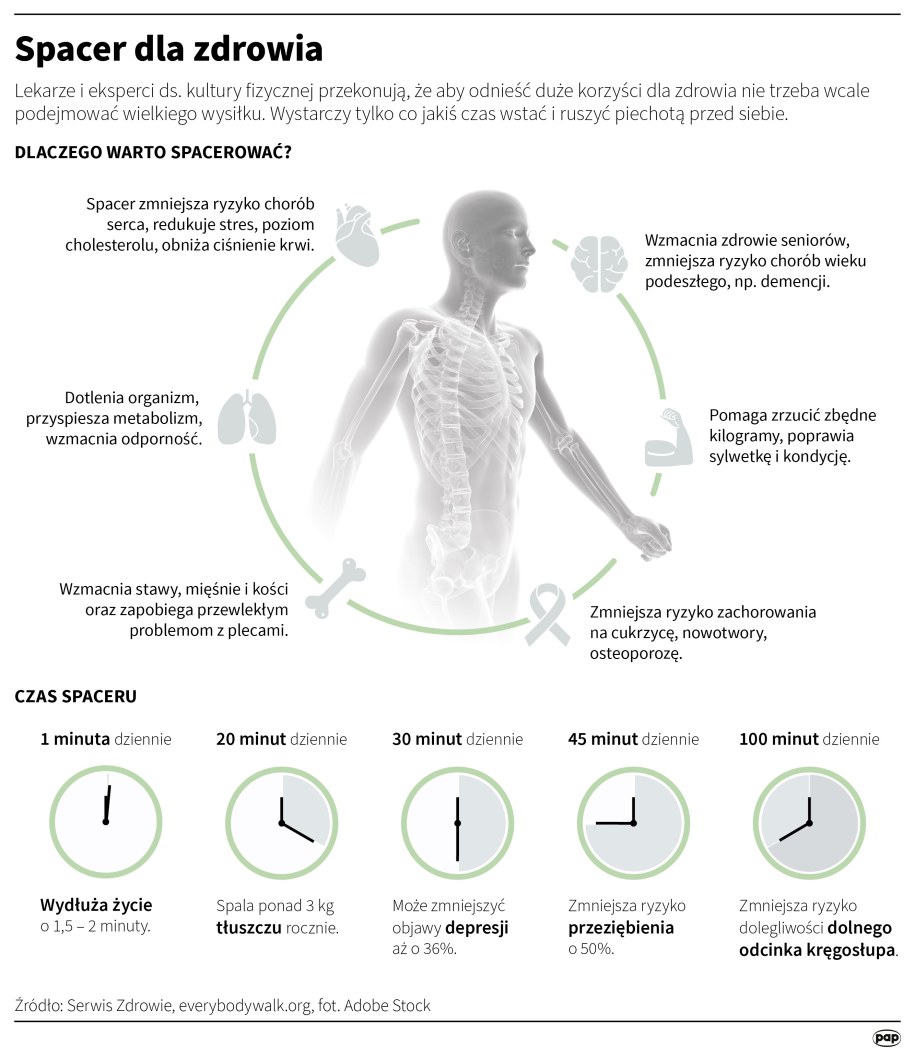 Spacer dla zdrowia /Mateusz Krymski /PAP